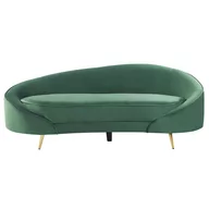 Sofy i kanapy - Sofa welurowa zielona SAVAR - miniaturka - grafika 1