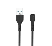 Kable USB - Beline USB-A do USB-C 25W 1m Czarny - miniaturka - grafika 1