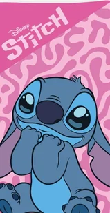 Ręcznik kąpielowy plażowy szybkoschnący Lilo I Stitch różowy 70x140 - Okrycia kąpielowe dla dzieci - miniaturka - grafika 1