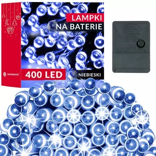 Lampki świąteczne 400 led niebieskie 27,5 m oświetlenie choinkowe wewnętrzne - Oświetlenie świąteczne - miniaturka - grafika 1