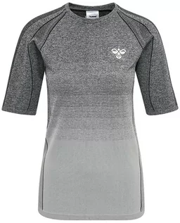 Koszulki sportowe damskie - Hummel Koszulka sportowa "GG12 Seamless" w kolorze szarym - grafika 1