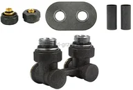 Zawory i kraniki - Varioterm Zawór odcinający kątowy Premium Elegancki All in One - ciamny grafit strukturalny PEX - alu-pex AEPRNYGS0215/FK(Pex) - miniaturka - grafika 1