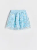 Sukienki i spódniczki dla dziewczynek - Reserved - Tiulowa spódnica z aplikacją - jasnoniebieski - miniaturka - grafika 1