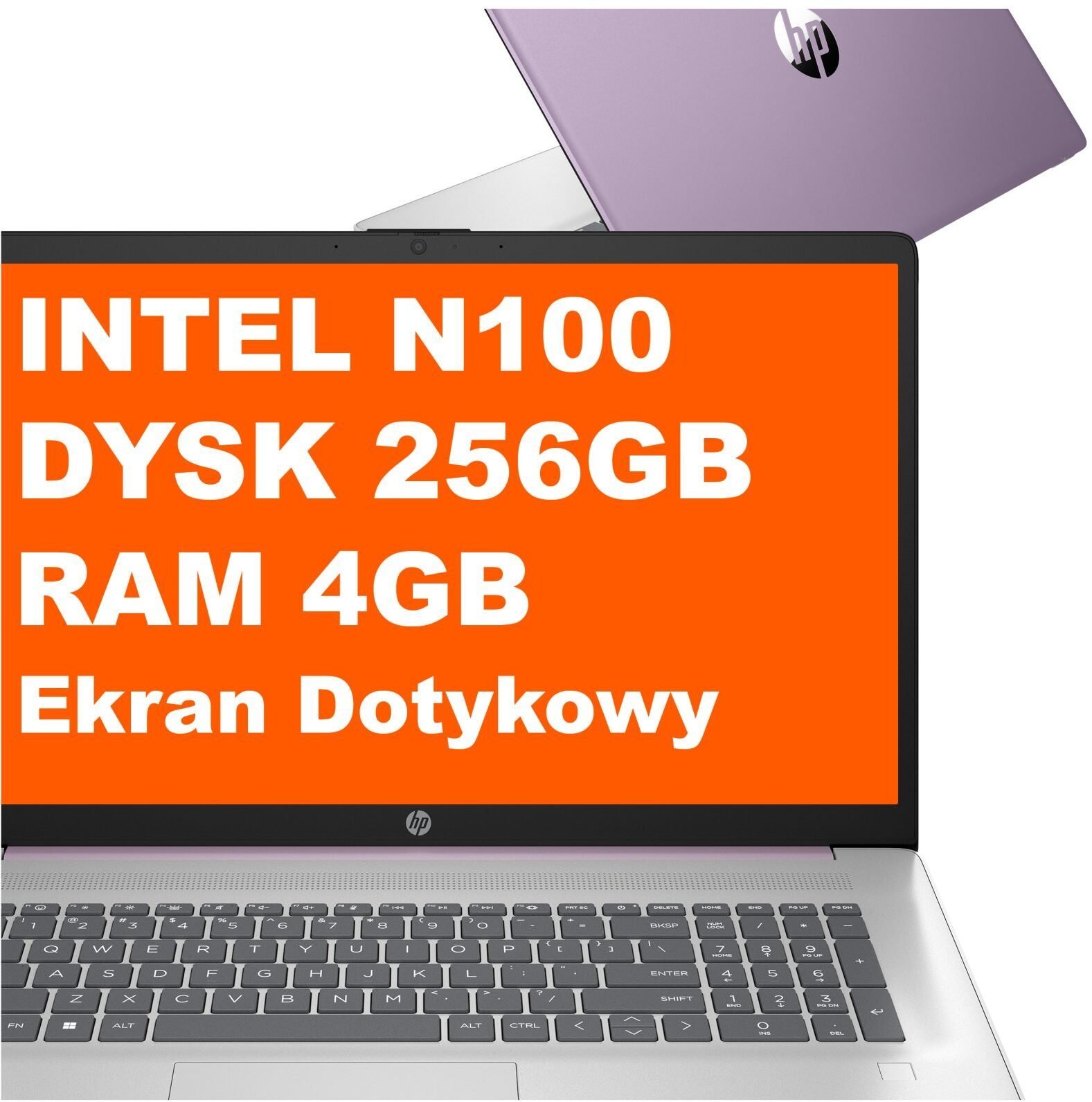 HP 17-cn3108ds / AD7K1UA / Intel N200 / 4GB / 256GB / Intel UHD / HD+ / Dotyk / Win 11 / Fioletowy AD7K1UA_4GB_256GB_W11