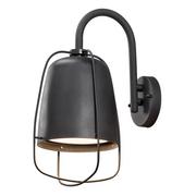 Lampy ogrodowe - NoName lampa ścienna Perugia 60W 230V 38 cm aluminium czarna twm_403997 - miniaturka - grafika 1