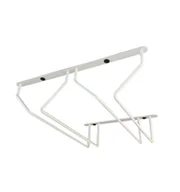 Meble modułowe i akcesoria - Wieszak Na Kieliszki 2-rzędowy - Biały Połysk dł.29,2cm - miniaturka - grafika 1