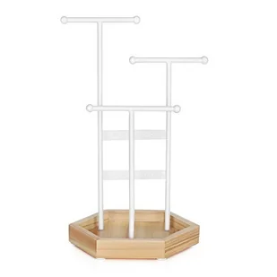 SONGMICS 20,5 x 18 x 36 cm metalowo-drewniany stojak na biżuterię drzewko na biżuterię prezent dla dziewczynki kobiety biały JJS03NW - Biżuteria - akcesoria SONGMICS 20,5 x 18 x 36 cm metalowo-drewniany stojak na biżuterię drzewko na biżuterię prezent dla dziewczynki kobiety biały JJS03NW - Biżuteria - akcesoria - miniaturka - grafika 5