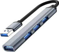 Huby USB - HUB USB ATL AK340 Hub usb 1x3.0 3x2.0 slim - miniaturka - grafika 1