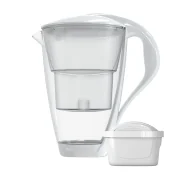 Dzbanki filtrujące - Dafi Crystal LED szklany dzbanek filtrujący 2 l Biały + wkład Unimax - miniaturka - grafika 1