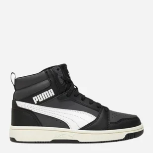 Trzewiki młodzieżowe chłopięce Puma Rebound V6 Mid Jr 39383129 36 (3.5UK) Czarne (4069156709966). Botki i trzewiki chłopięce - Buty dla chłopców - miniaturka - grafika 1