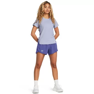 Damskie spodenki do biegania Under Armour UA Fly By Short - fioletowe - UNDER ARMOUR - Spodnie sportowe damskie - miniaturka - grafika 1