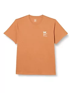 Lee Męski t-shirt z logo marki SMALL z napisem w języku angielskim, rozmiar M, Cider, M - Koszulki męskie - miniaturka - grafika 1