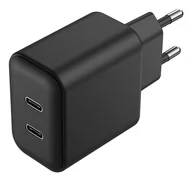 Ładowarki do telefonów - 2GO 797386 ładowarka do urządzeń przenośnych Smartfon Czarny Prąd przemienny Szybkie ładowanie Wewnętrzna - miniaturka - grafika 1