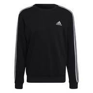 Bluzy męskie - Bluza męska adidas ESSENTIALS FRENCH TERRY 3-STRIPES czarna GK9078-XXL - miniaturka - grafika 1