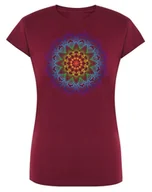 Koszulki i topy damskie - T-Shirt damski nadruk kolorowa Mandala r.S - miniaturka - grafika 1