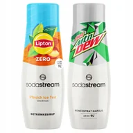 Syropy i koncentraty owocowe - 2x Syrop SodaStream Lipton Ice Tea Peach Zero Bez Cukru + Mountain Dew - miniaturka - grafika 1