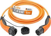 Ładowarki do samochodów elektrycznych - Kabel do ładowania samochodów LAPP Typu 2, do 7,4 kW, 5 m, pomarańczowy 5555934026 - miniaturka - grafika 1