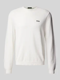 Sweter z dzianiny z nadrukiem z logo model ‘Momentum’ - Swetry męskie - miniaturka - grafika 1