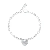 Bransoletki - Bransoletka Damska Guess JUBB05214JWRHS Srebrzysty - miniaturka - grafika 1