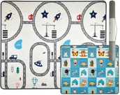 Maty edukacyjne - MATA EDUKACYJNA PIANKOWA DLA DZIECI DWUSTRONNA XPE 180x150 GRUBA 1CM - miniaturka - grafika 1