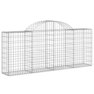 vidaXL Kosze gabionowe, 5 szt, 200x30x80/100 cm, galwanizowane żelazo - Ogrodzenia - miniaturka - grafika 4