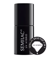 Kosmetyki do stylizacji włosów - Semilac Base/Top 2in1 baza i top 7ml - miniaturka - grafika 1