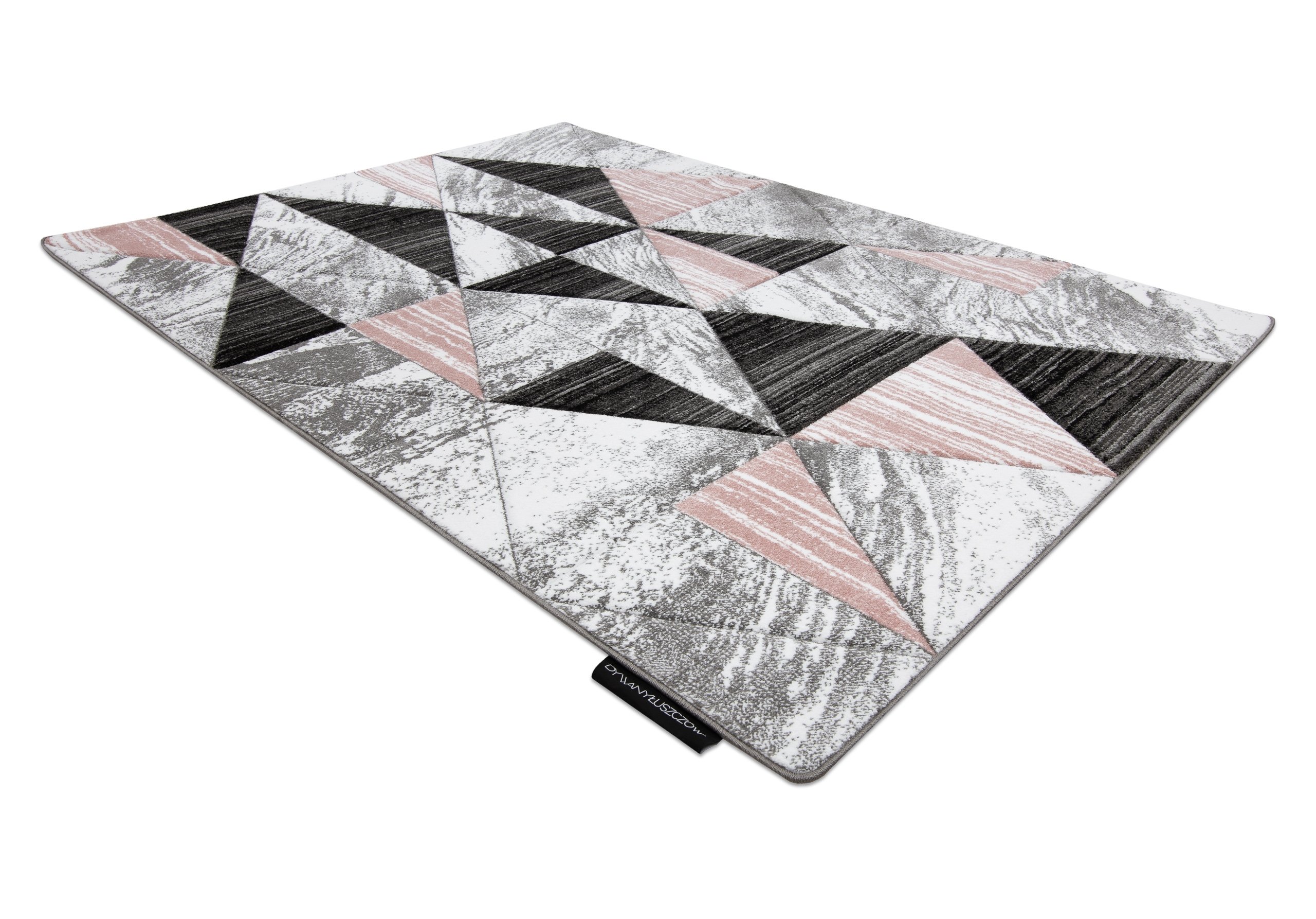 Dywan ALTER Nano Trójkąty różowy 200x290 cm