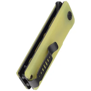 Nóż składany Kubey Knife Sailor Translucent Yellow G10, Blackwashed AUS-10 by Sekira Sochi (KU317B) - Noże - miniaturka - grafika 5
