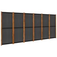 Parawany - Lumarko Parawan 6-panelowy, czarny, 420 x 180 cm - miniaturka - grafika 1