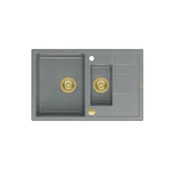 Zlewozmywaki - Quadron HB8224U5-G1_P2O Morgan 156 Silver stone (szary/złoty) - miniaturka - grafika 1