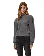Swetry damskie - Desires Damski sweter ze stójką Dita, 8236 Grey Mel, L - miniaturka - grafika 1