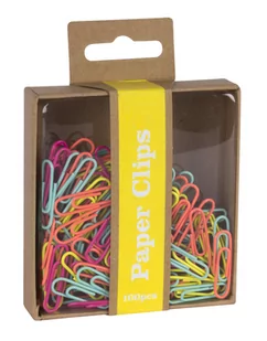 Spinacze, Fluor Collection, 100 sztuk - Spinacze i klipsy do papieru - miniaturka - grafika 1