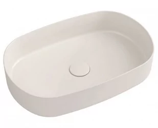 ISVEA Umywalka nablatowa INFINITY OVAL bez przelewu IVORY mat 55x36x12 cm 10NF65055-2K - Umywalki - miniaturka - grafika 1