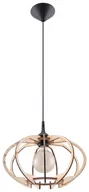 Lampy sufitowe - Sollux Lighting Lampa wisząca MANDELINO naturalne drewno - miniaturka - grafika 1