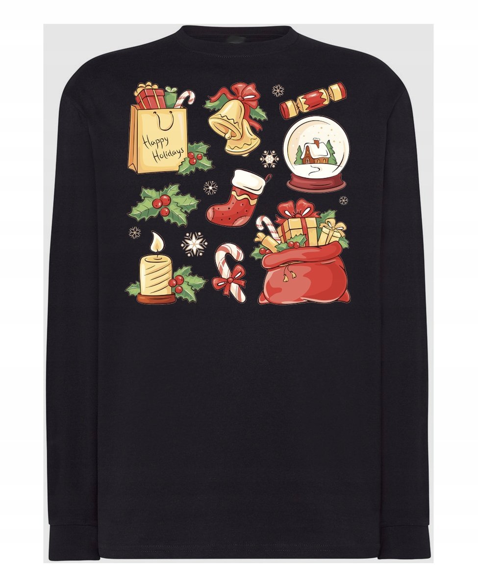 Longsleeve męski nadruk Mikołaj Rozm.5XL