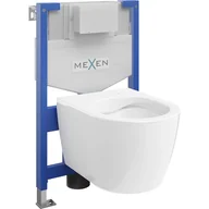 Stelaże i zestawy podtynkowe do WC - Mexen zestaw podtynkowy WC stelaż Fenix XS-F z miską WC Carmen, biały - miniaturka - grafika 1