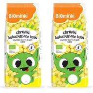 Przekąski dla dzieci - Biominki Chrupki kukurydziane kulki bezglutenowe Zestaw 2 x 60 g Bio - miniaturka - grafika 1