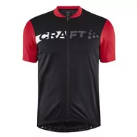 Bluzy sportowe męskie - Męska koszulka kolarska Craft CORE Endur Logo Rozmiar: XXL / Kolor: czarny/czerwony - miniaturka - grafika 1