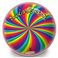 Piłki dla dzieci - Piłka kolorowa 23cm Rainbow fluo BRIMAREX MD-26085 - miniaturka - grafika 1