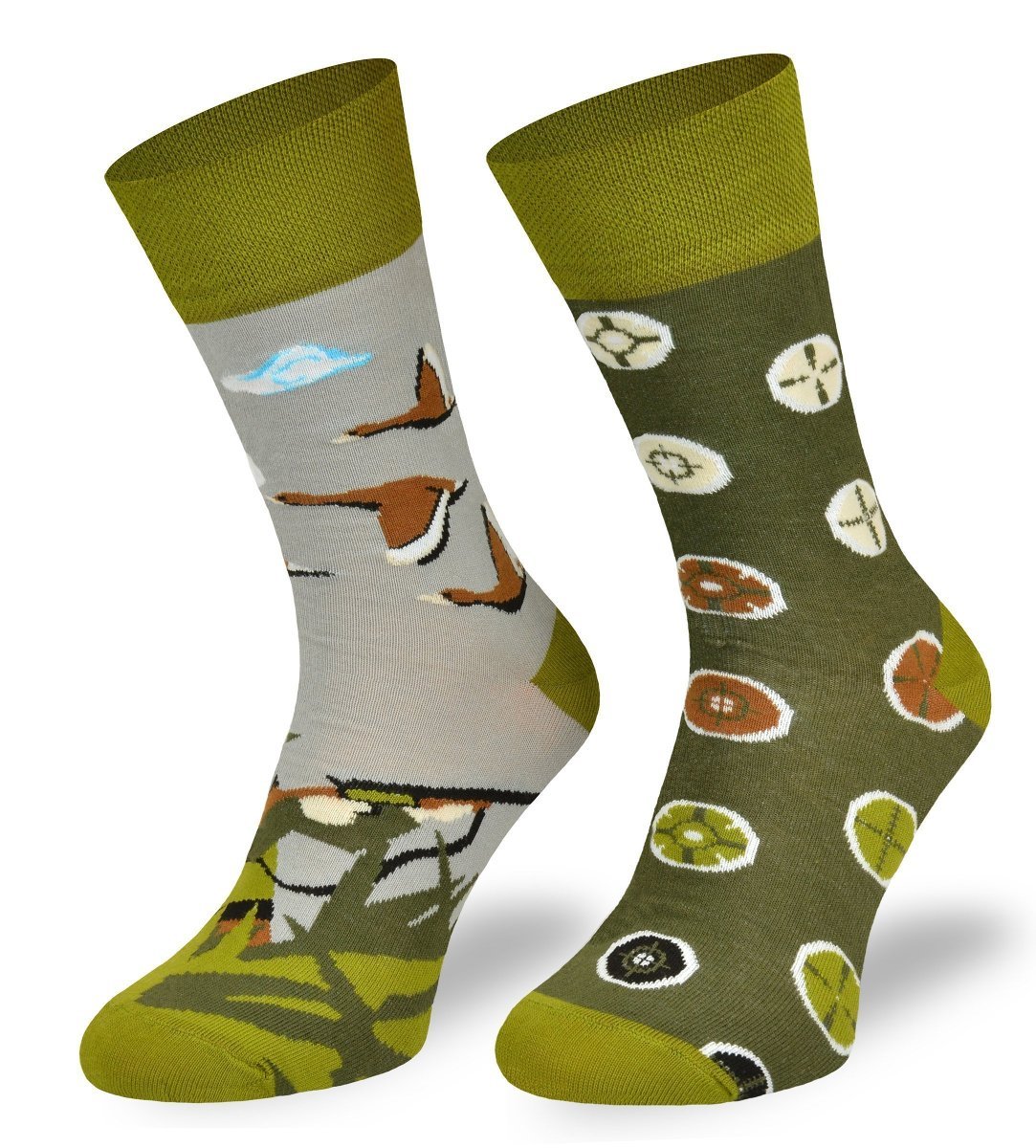 Kolorowe asymetryczne skarpetki, Kaczki, 43/46