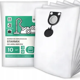 10x Worek do Odkurzacza Starmix Isc ARDL-1425 Ew Syntetyczny Tekstylny G9 - Worki do odkurzaczy - miniaturka - grafika 1