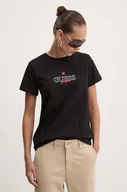 Koszulki sportowe damskie - Guess Jeans t-shirt damski kolor czarny W4YI12 J1314 - miniaturka - grafika 1