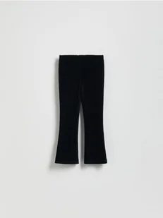 Reserved - Sztruksowe spodnie flare - czarny - Spodnie i spodenki dla dziewczynek - miniaturka - grafika 1