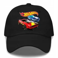 Czapki dla dzieci - Czapka Dziecięca SAMOCHODY HOTWHEELS Dla Fana Na Prezent Wzory Czarna - miniaturka - grafika 1
