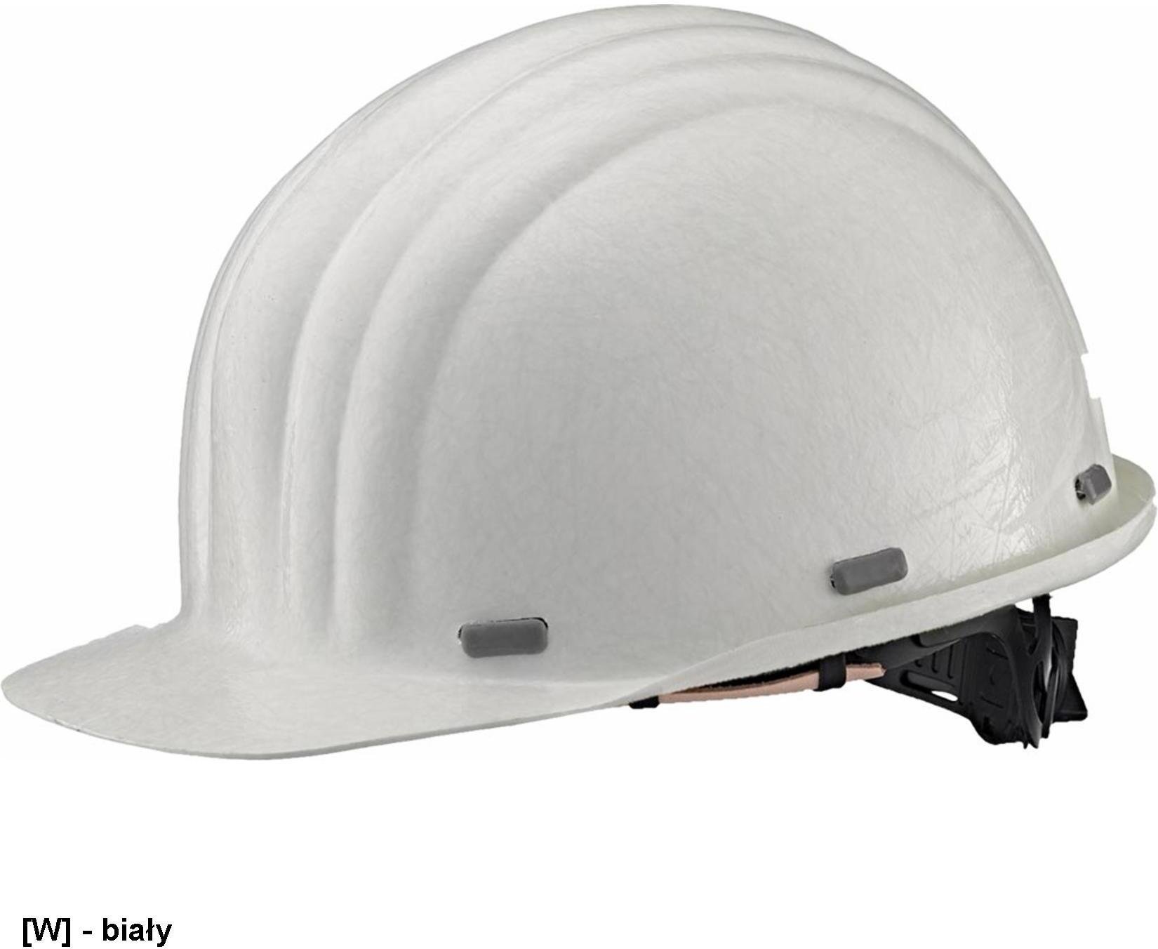 REIS SCHUB-BOP-R - Hełm ochronny z UP-GF regulacja obwodu 53-61 cm 6-punktowa więźba odporny na niskie temperatury do-30C i odpryski stopionego metalu tył - niebieski