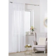 Firany - Firana z taśmą PEROLA 140 x 260 cm biały - miniaturka - grafika 1