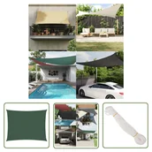 Parasole ogrodowe - The Living Store Prostokątny żagiel ogrodowy - tkanina Oxford - 2 -5x4 m - zielony - Żagiel Ogrodowy - miniaturka - grafika 1