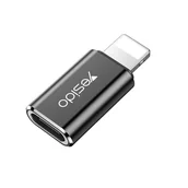 Pozostałe akcesoria do telefonów - Yesido Adapter OTG GS03 Lightning Male - Type-C Female, BLACK / CZARNY - miniaturka - grafika 1