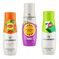 Syropy i koncentraty owocowe - 3 koncentraty Sodastream. Lipton Ice Tea Peach + Passionfruit + 7up Free - miniaturka - grafika 1