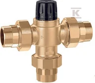 Zawory i kraniki - Regulowany termostatyczny zawór mieszający do systemów scentralizowanych. Korpus wykonany ze stopu odpornego na wypłukiwanie cynku 1 35÷65°C - miniaturka - grafika 1